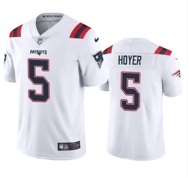 Men's New England Patriots #5 Brian Hoyer 2020 White Vapor Untouchable Limited Stitched NFL Jersey